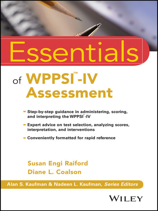 Title details for Essentials of WPPSI-IV Assessment by Susan Engi Raiford - Wait list